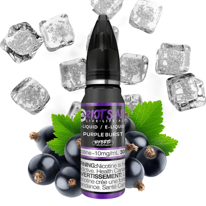 Purple Burst Salt by Riot Squad E-Liquid 10mg / 30ml Vapexcape Vape and Bong Shop Regina Saskatchewan