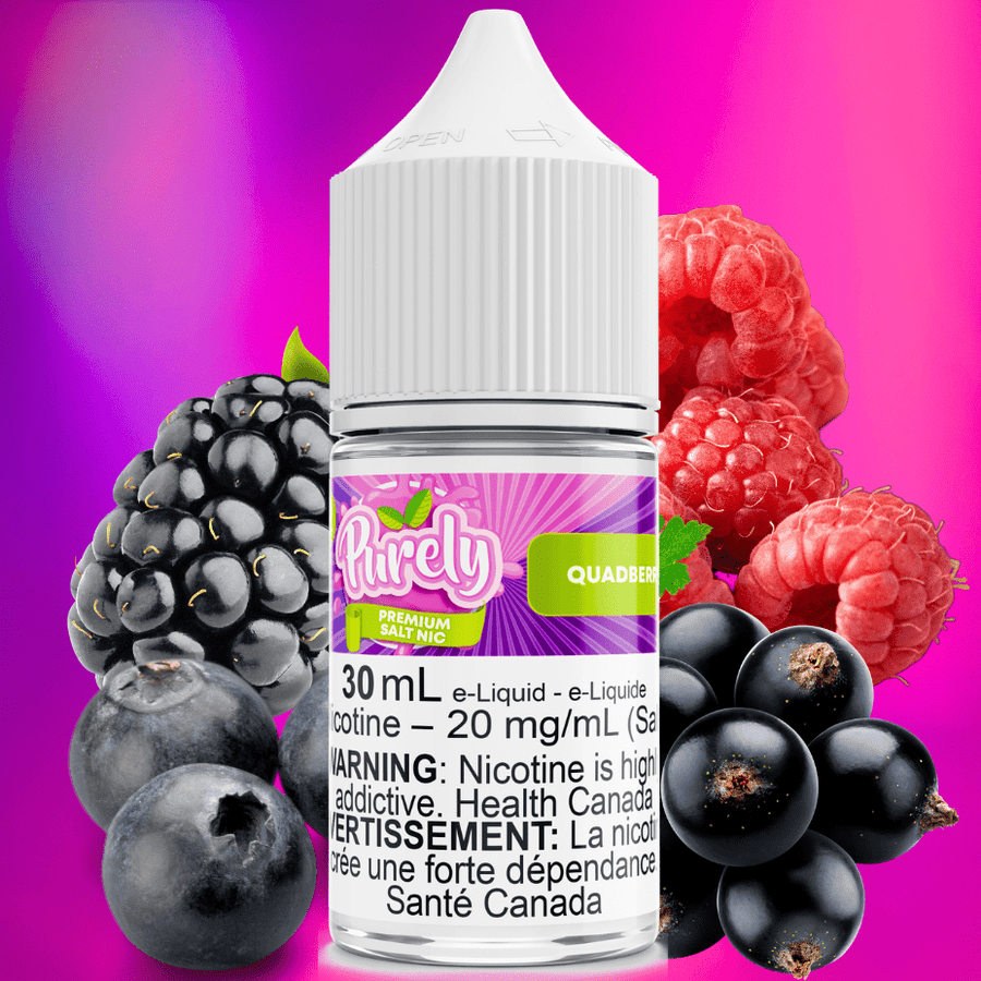 Quadberry Salt Nic by Purely E-Liquid Vapexcape Vape and Bong Shop Regina Saskatchewan