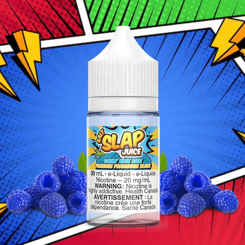 Ragin Blue Razz Salt by Slap Juice Vapexcape Vape and Bong Shop Regina Saskatchewan