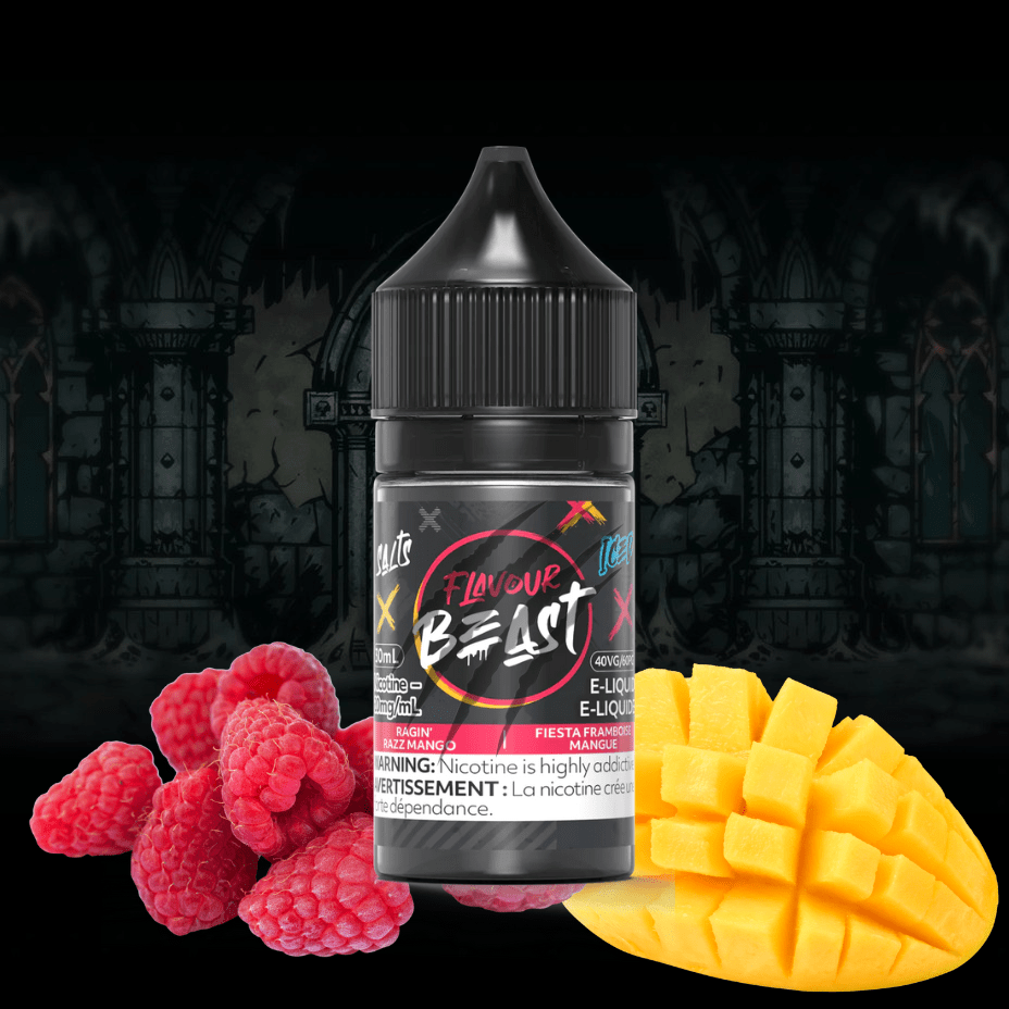 Ragin' Razz Mango Iced Salts by Flavour Beast E-Liquid 30ml / 20mg Vapexcape Vape and Bong Shop Regina Saskatchewan