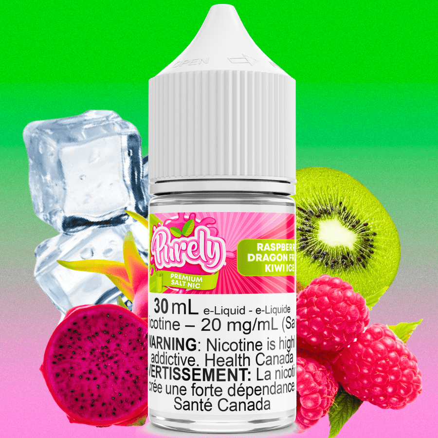 Raspberry Dragon Fruit Kiwi Ice Salt Nic by Purely E-Liquid Vapexcape Vape and Bong Shop Regina Saskatchewan