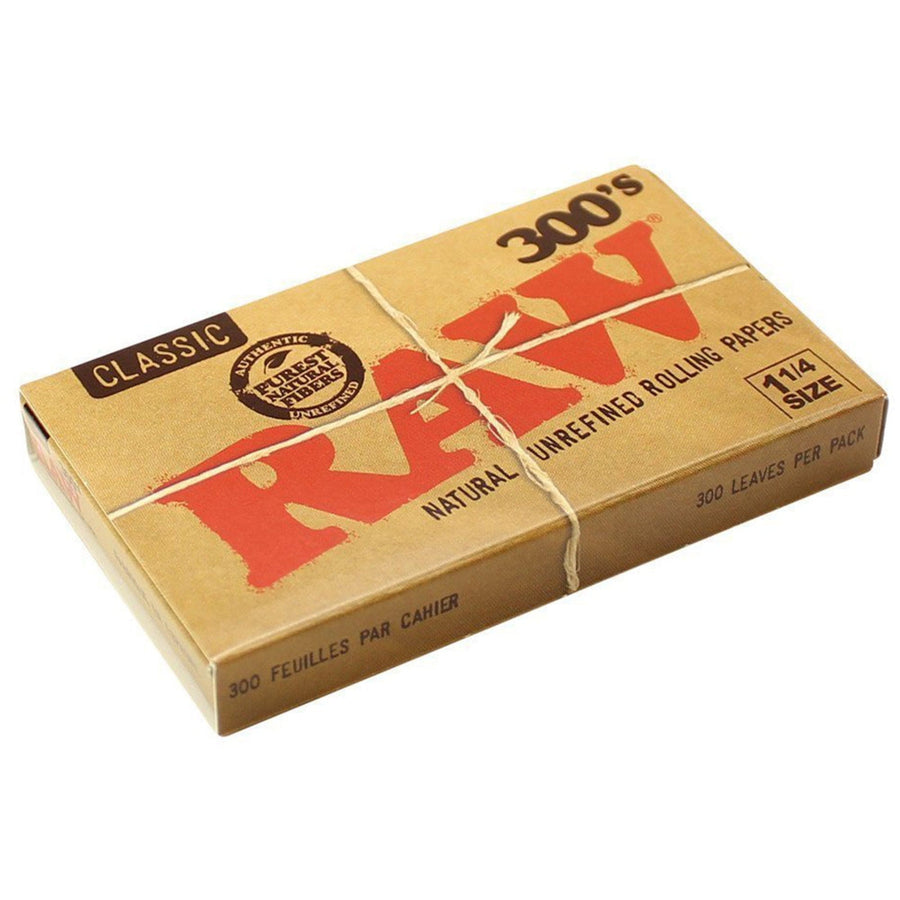 RAW 300s Natural Unrefined Classic Rolling Paper 1/14" Vapexcape Vape and Bong Shop Regina Saskatchewan