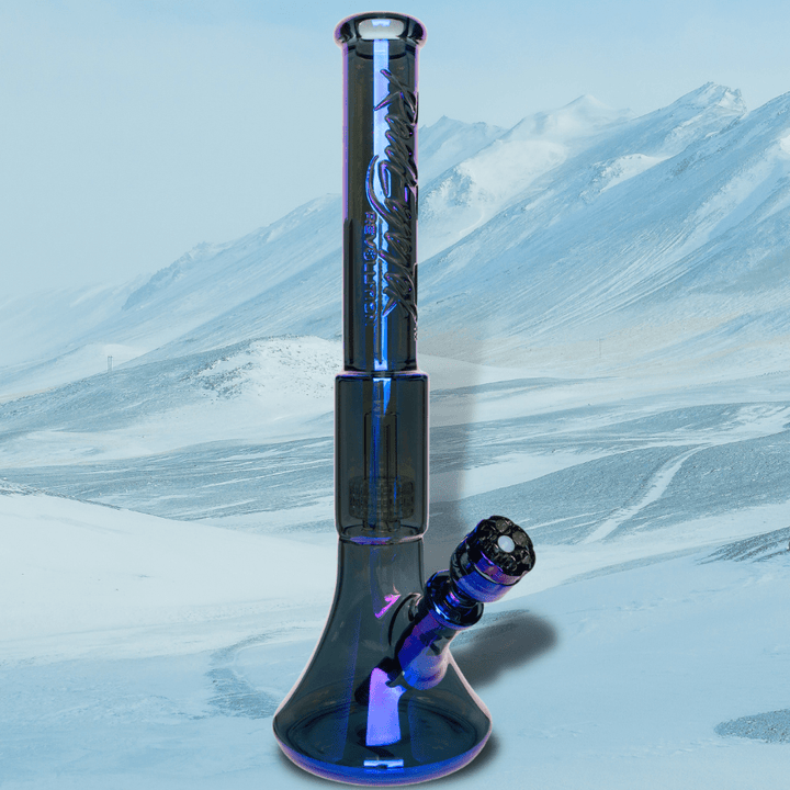 Red Eye Tek Terminator Revolution Dual Chamber Bell Base 17" 17" / 7mm / Blue Vapexcape Vape and Bong Shop Regina Saskatchewan