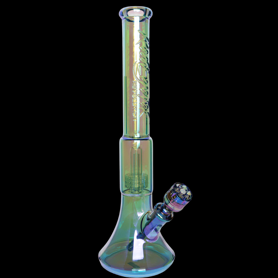 Red Eye Tek Terminator Revolution Dual Chamber Bell Base 17" 17" / 7mm / Green Vapexcape Vape and Bong Shop Regina Saskatchewan