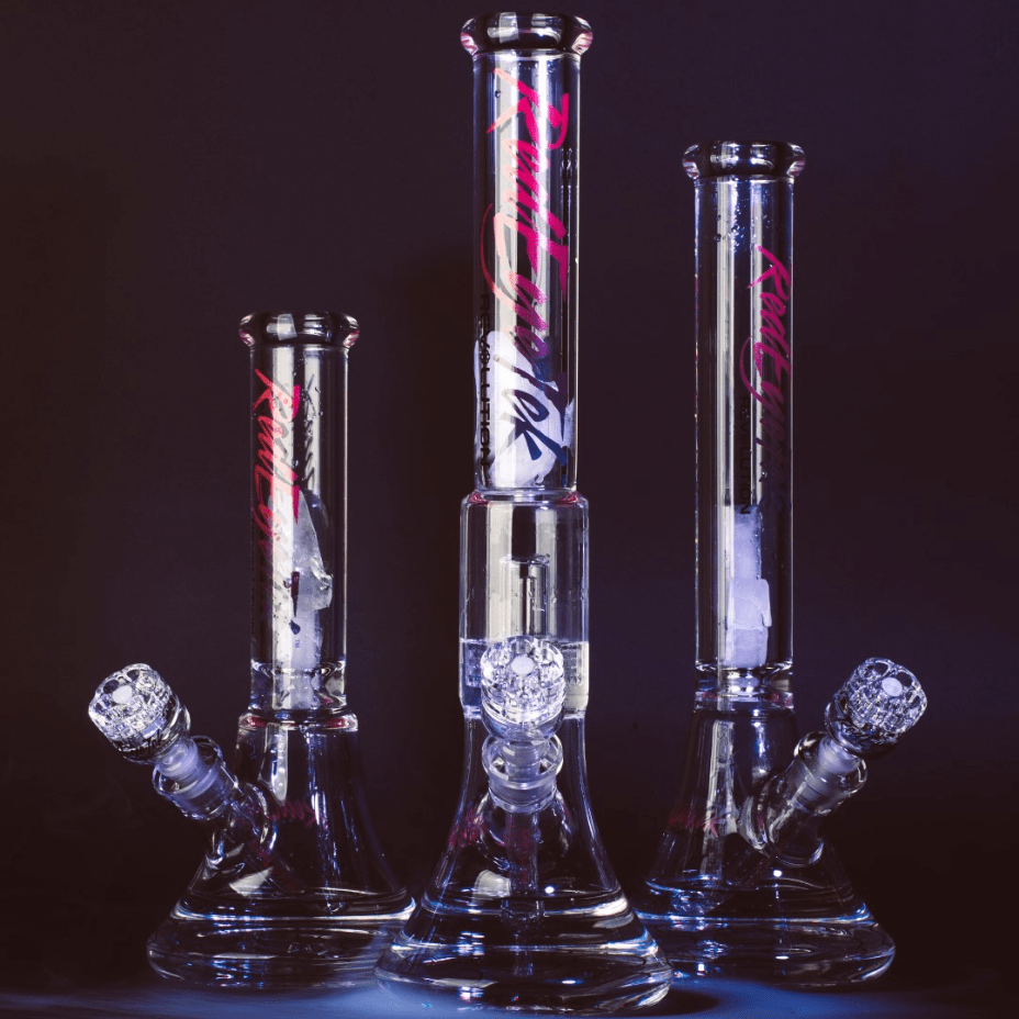 Red Eye Tek Terminator Revolution Dual Chamber Bell Base 17" Vapexcape Vape and Bong Shop Regina Saskatchewan