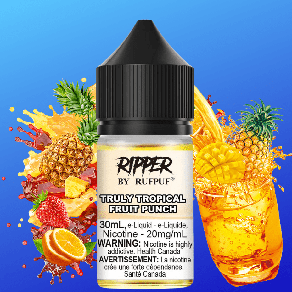 Ripper Rufpuf Salt-Truly Tropical Fruit Punch 30ml / 10mg Vapexcape Vape and Bong Shop Regina Saskatchewan