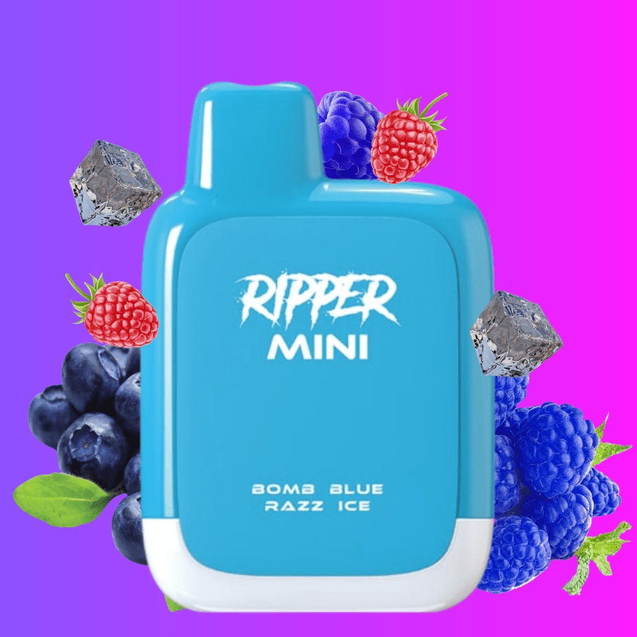 Rufpuf Ripper Mini Disposable Vape-1100 1000 puffs / Bomb Blue Razz Ice Vapexcape Vape and Bong Shop Regina Saskatchewan