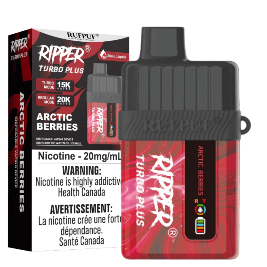 RufPuf Ripper Turbo Plus 20K Disposable Vape - Arctic Berries 20000 Puffs / 20mg Vapexcape Vape and Bong Shop Regina Saskatchewan