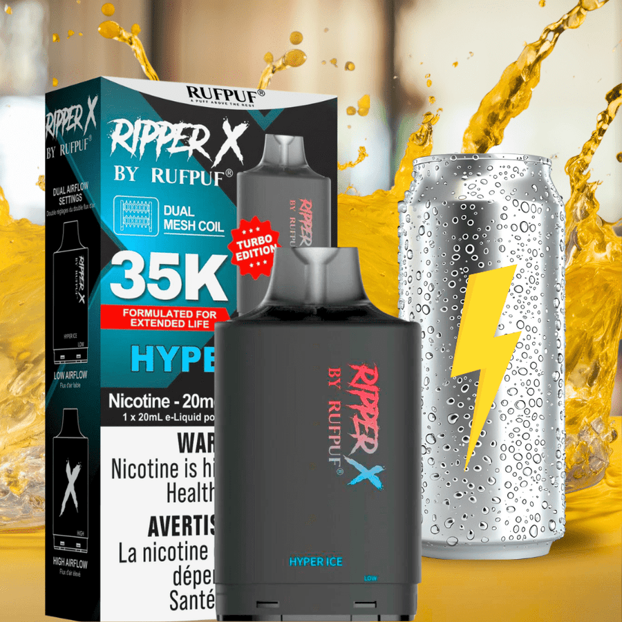 RufPuf Ripper X 35K Turbo Pod - Hyper Ice Vapexcape Vape and Bong Shop Regina Saskatchewan