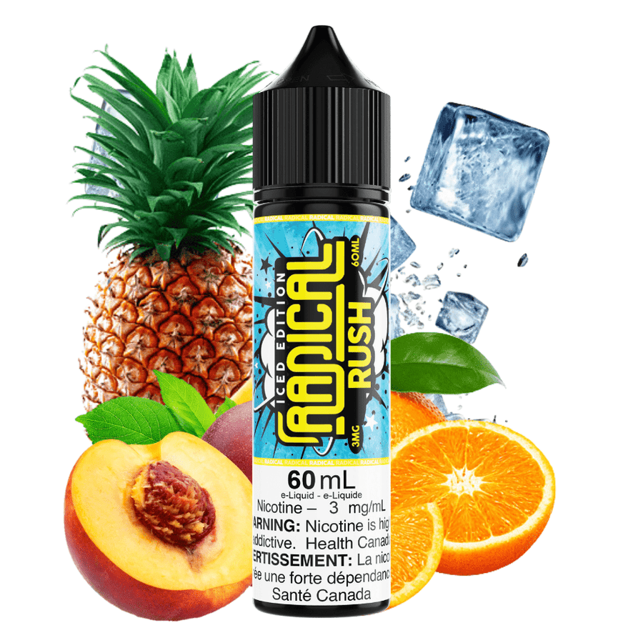 Rush Ice By Radical E-Liquid 3mg Vapexcape Vape and Bong Shop Regina Saskatchewan