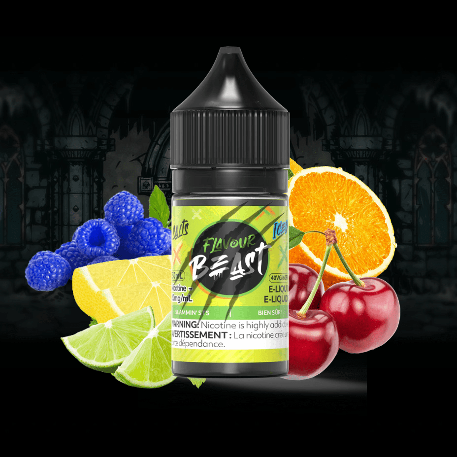 Slammin' STS Iced Salts by Flavour Beast E-Liquid 30ml / 20mg Vapexcape Vape and Bong Shop Regina Saskatchewan