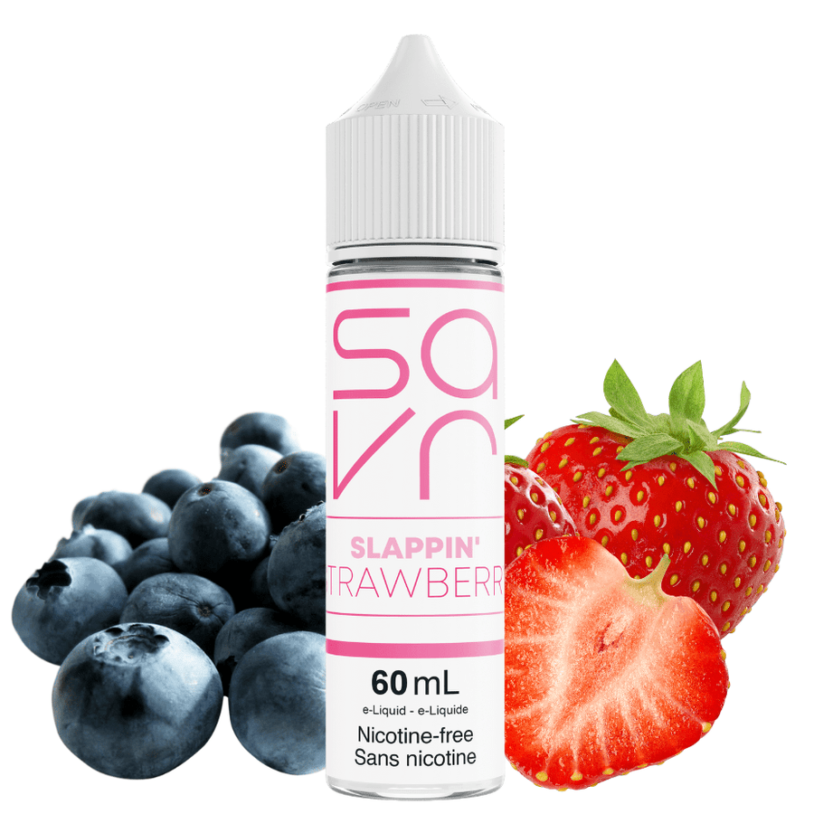 Slappin' Strawberry by Savr E-Liquid 60mL / 3mg Vapexcape Vape and Bong Shop Regina Saskatchewan