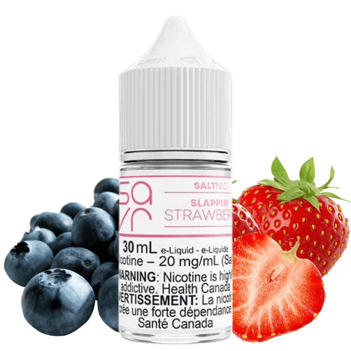 Slappin' Strawberry Salt by Savr E-Liquid 10mg Vapexcape Vape and Bong Shop Regina Saskatchewan