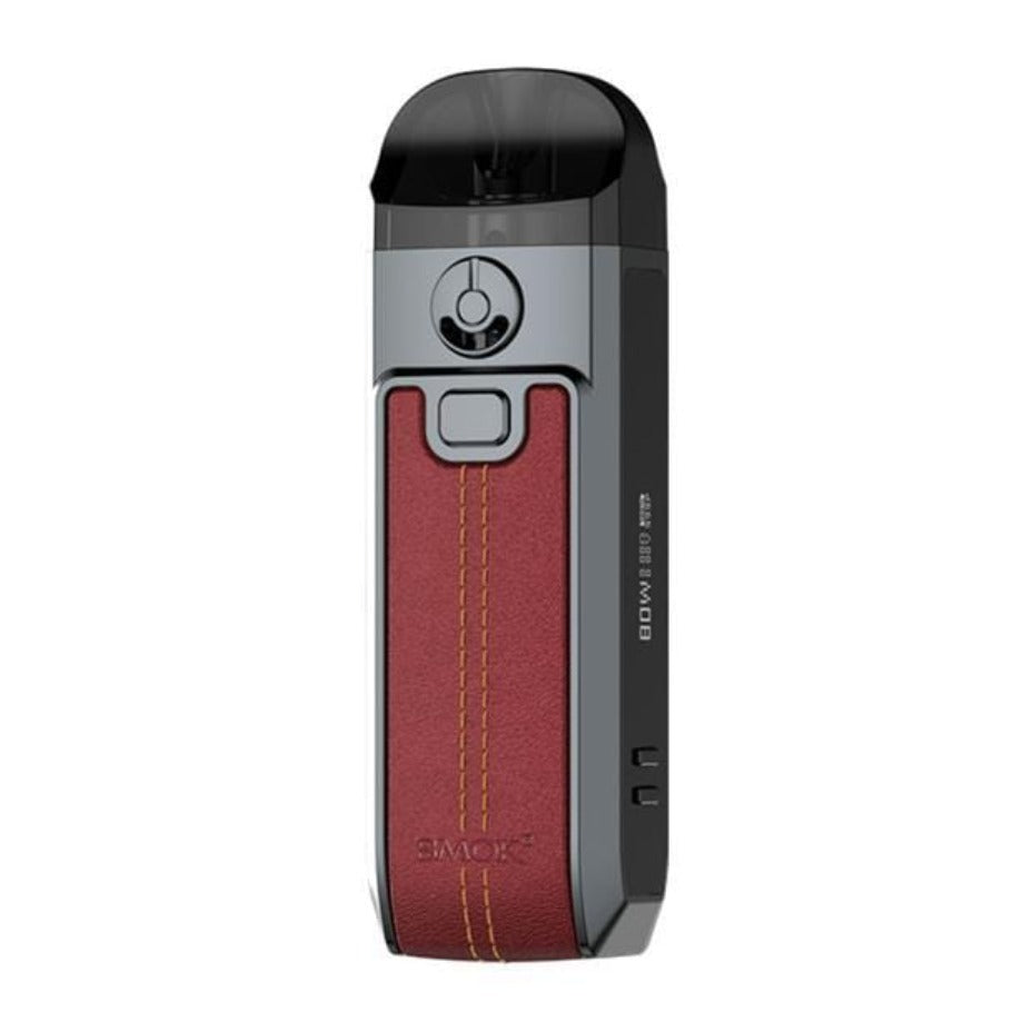 Smok Nord 4 Pod Kit 80W / Red Leather Vapexcape Vape and Bong Shop Regina Saskatchewan