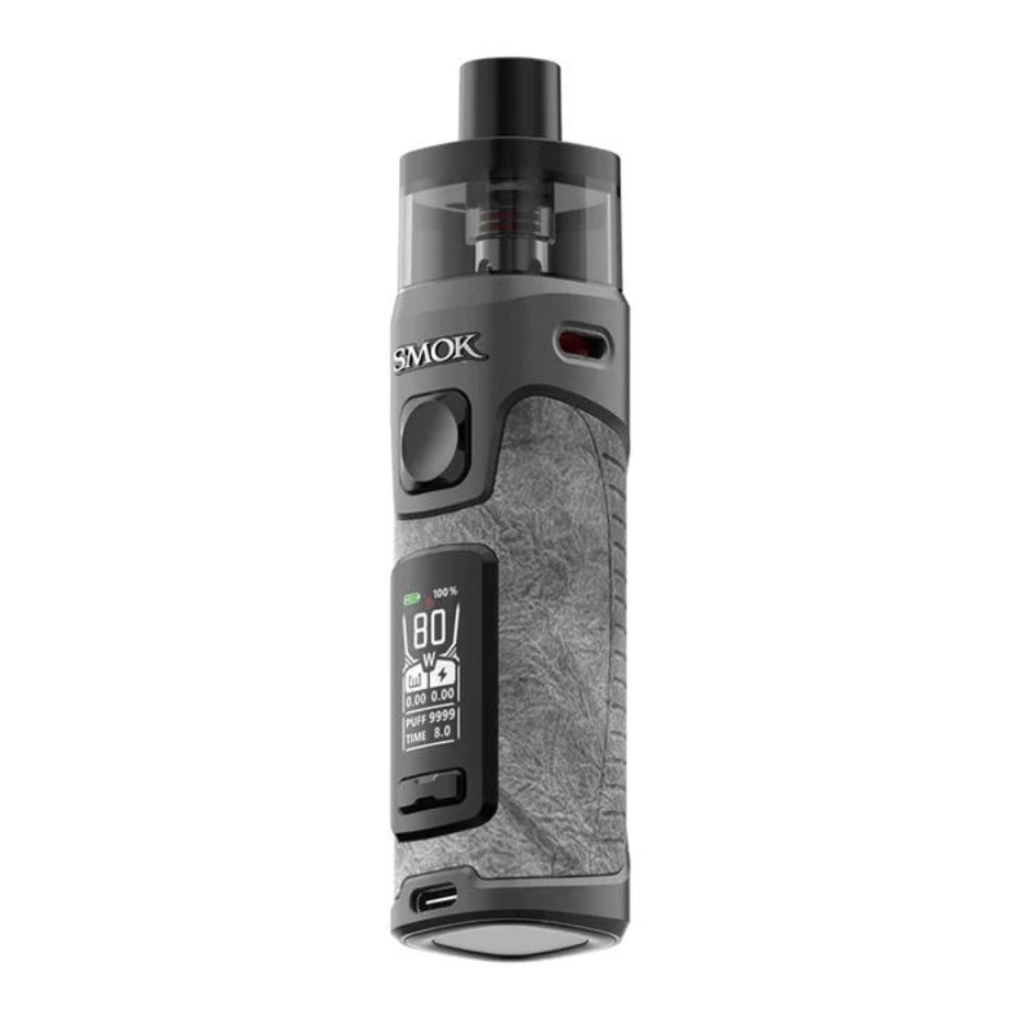 Smok RPM 5 Vape Pod Kit-80W Grey Leather Vapexcape Vape and Bong Shop Regina Saskatchewan