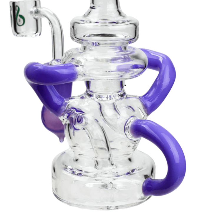 Soul Glass 2-in-1 Bent Neck Recycler 8" Vapexcape Vape and Bong Shop Regina Saskatchewan