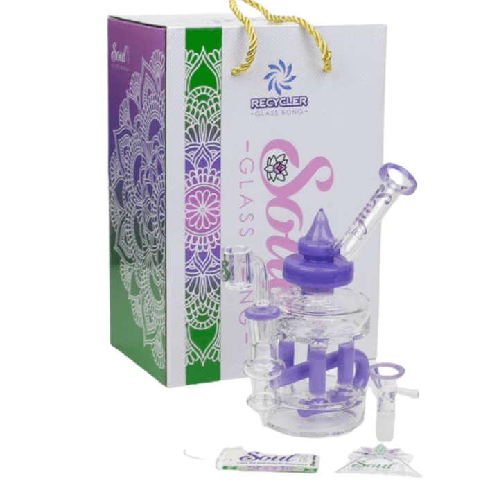 SOUL Glass 2-in-1 Double Deck Recycler-7" Vapexcape Vape and Bong Shop Regina Saskatchewan