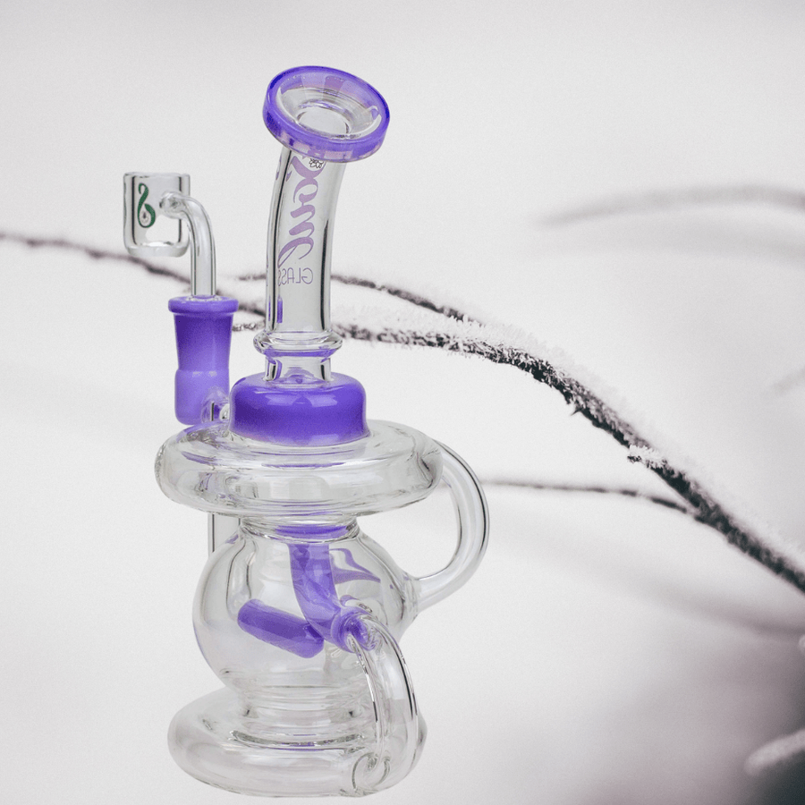 Soul Glass 2in1 Recycler Bong/Dab Rig-8.5" 8.5" / Purple Vapexcape Vape and Bong Shop Regina Saskatchewan