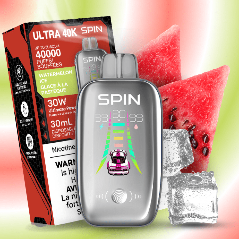 Spin Ultra 40k Disposable Vape - Watermelon Ice 40000 puffs / 20mg Vapexcape Vape and Bong Shop Regina Saskatchewan