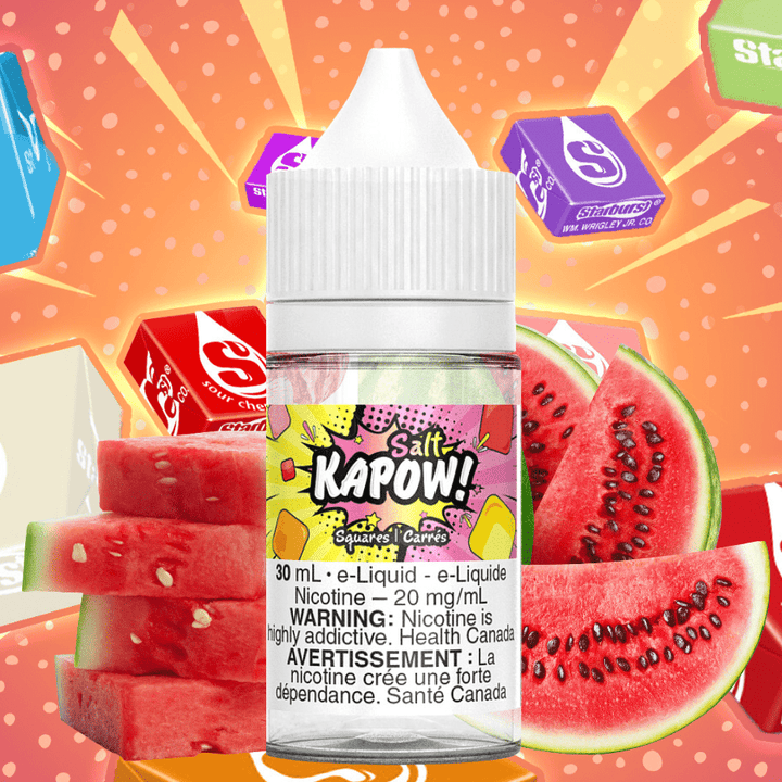 Squares Salt by Kapow E-Liquid Vapexcape Vape and Bong Shop Regina Saskatchewan