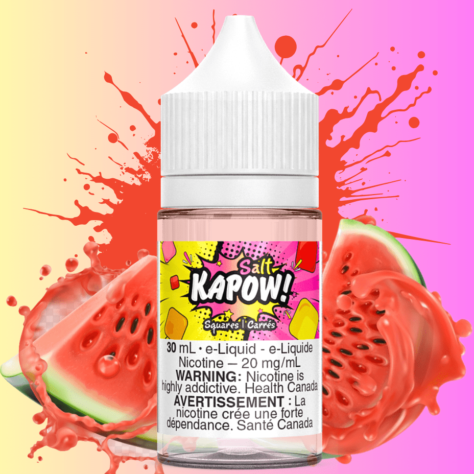 Squares Salt by Kapow E-Liquid Vapexcape Vape and Bong Shop Regina Saskatchewan