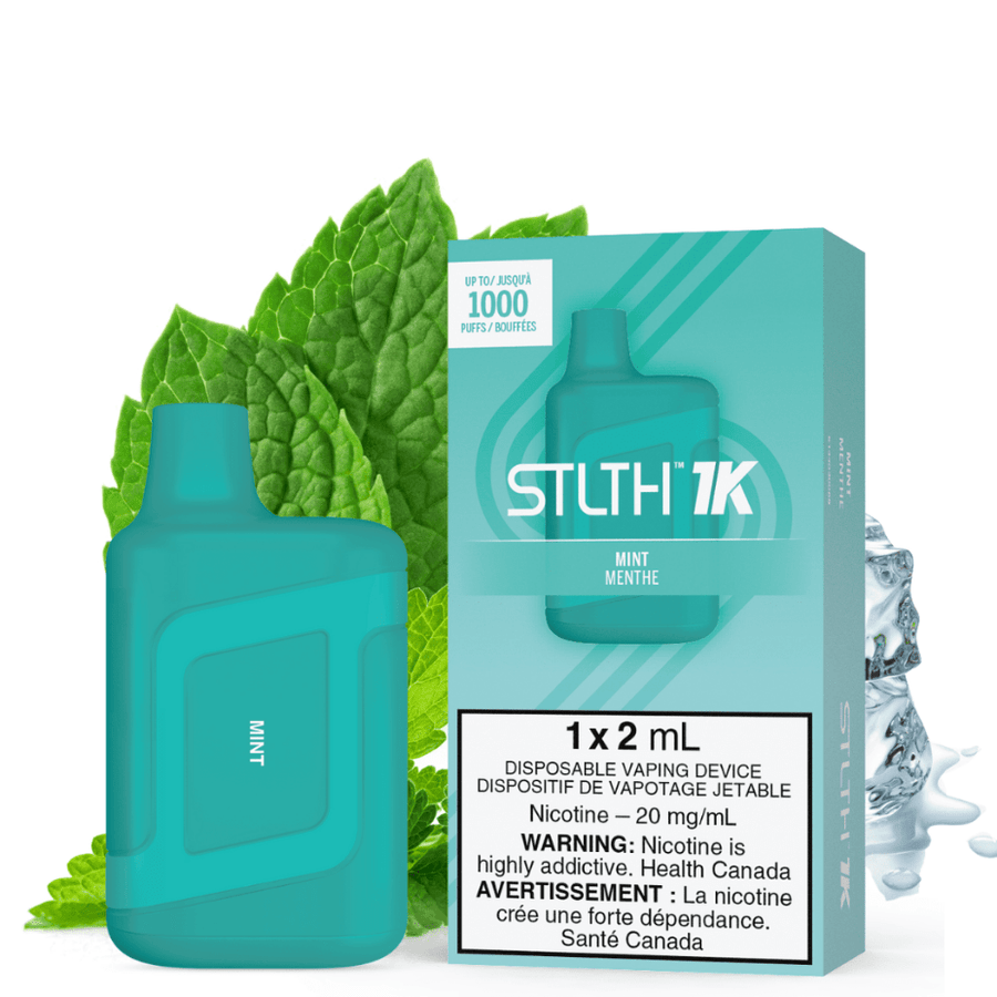 STLTH 1K Disposable Vape-Mint 20mg Vapexcape Vape and Bong Shop Regina Saskatchewan