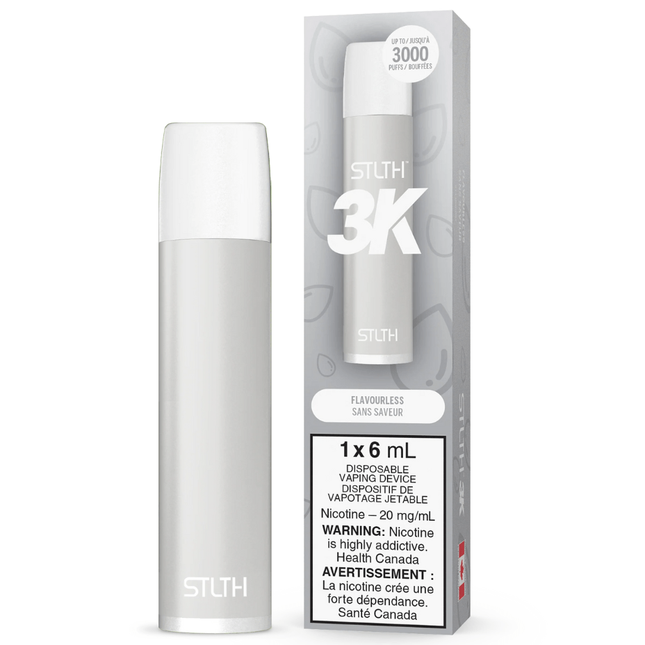 STLTH 3K Disposable Vape-Flavourless 3000 Puffs / 20mg Vapexcape Vape and Bong Shop Regina Saskatchewan