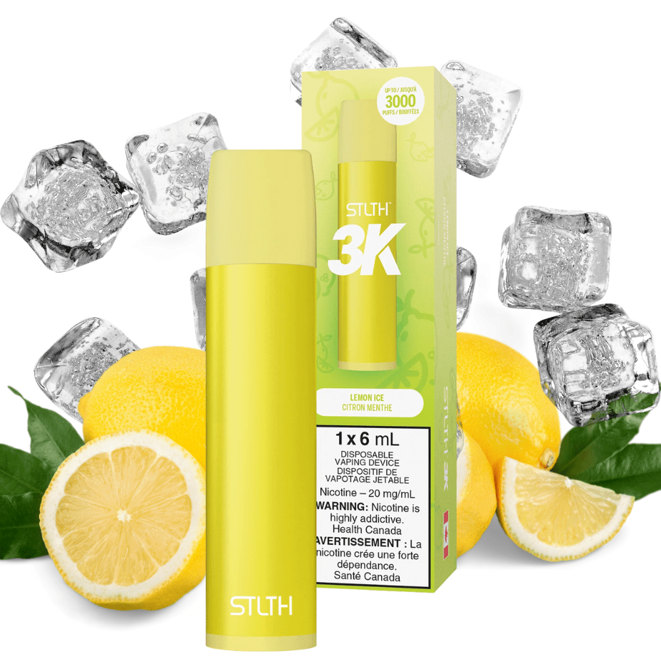 STLTH 3K Disposable Vape-Lemon Ice 3000 Puffs / 20mg Vapexcape Vape and Bong Shop Regina Saskatchewan