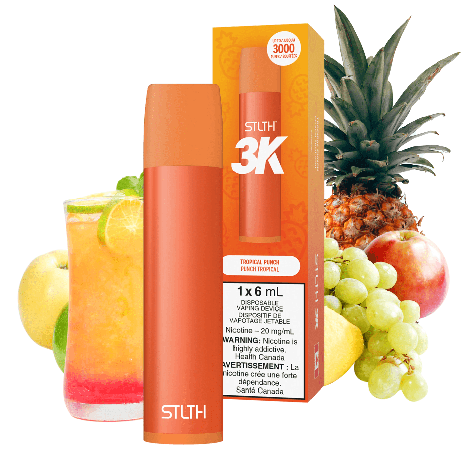 STLTH 3K Disposable Vape-Tropical Punch 3000 Puffs / 20mg Vapexcape Vape and Bong Shop Regina Saskatchewan