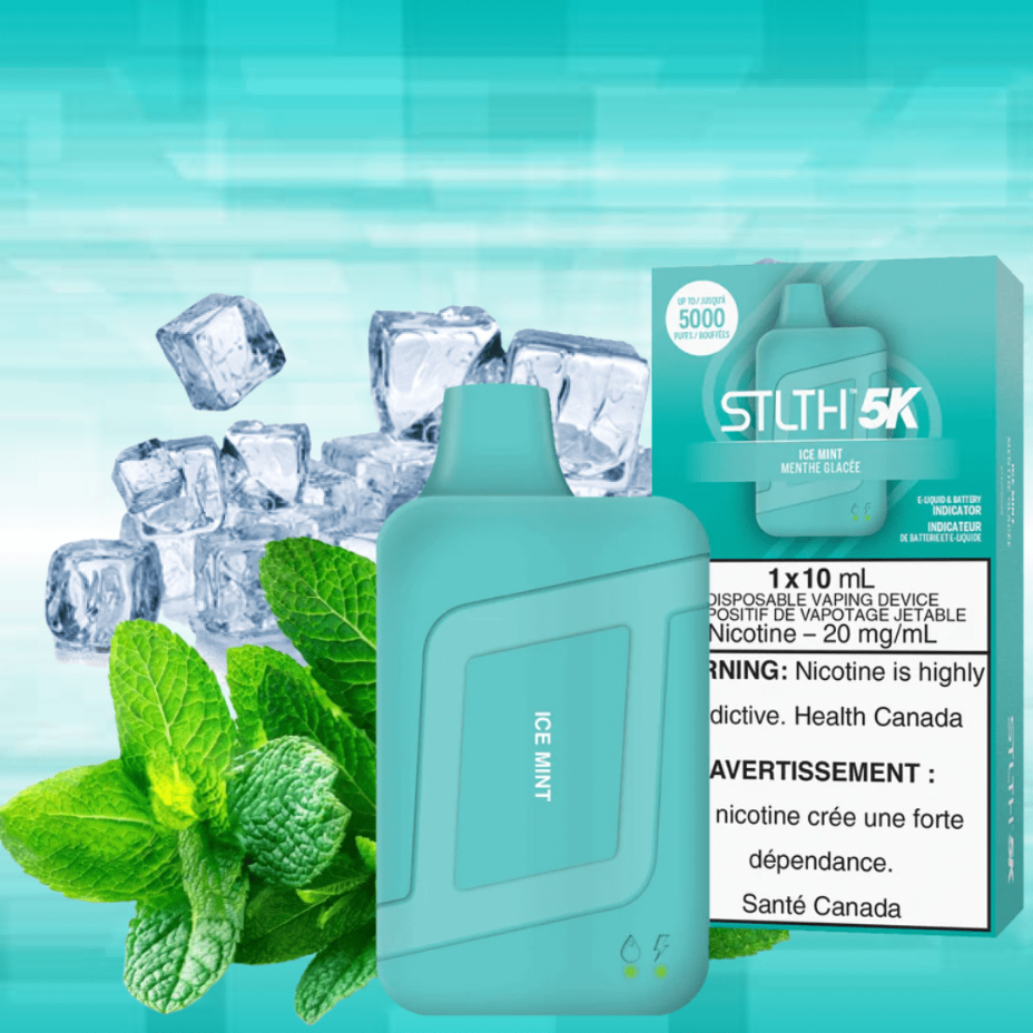 STLTH 5K Disposable Vape-Ice Mint 5000 Puffs / 20mg Vapexcape Vape and Bong Shop Regina Saskatchewan