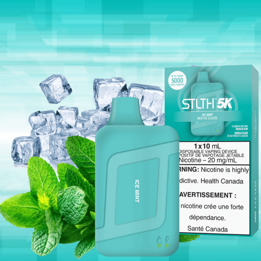 STLTH 5K Disposable Vape-Ice Mint 5000 Puffs / 20mg Vapexcape Vape and Bong Shop Regina Saskatchewan