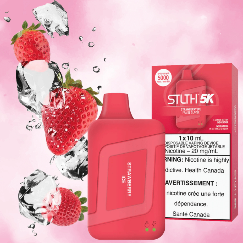 STLTH 5K Disposable Vape-Strawberry Ice 5000 Puffs / 20mg Vapexcape Vape and Bong Shop Regina Saskatchewan