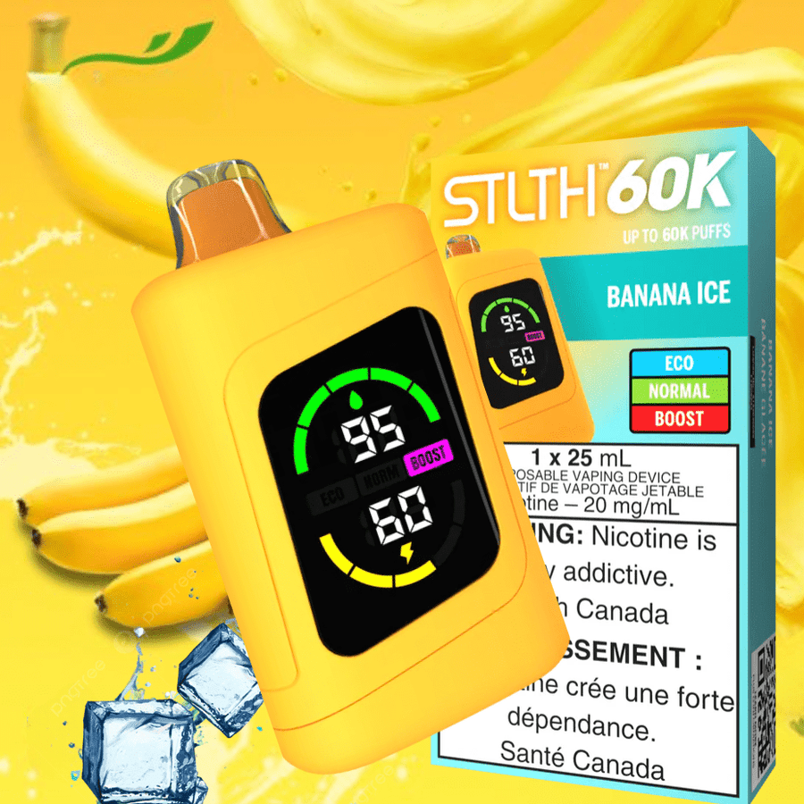 STLTH 60k Disposable Vape-Banana Ice Banana / Disposable Vapexcape Vape and Bong Shop Regina Saskatchewan