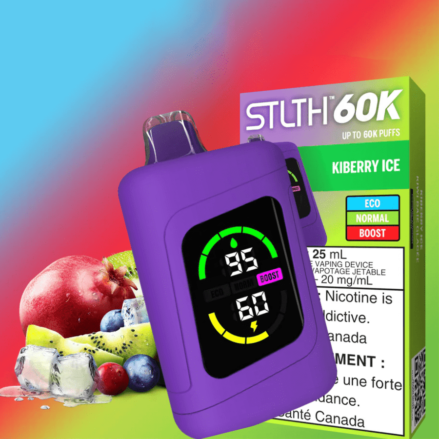 STLTH 60k Disposable Vape-Kiberry Ice Kiwi / Disposable Vapexcape Vape and Bong Shop Regina Saskatchewan