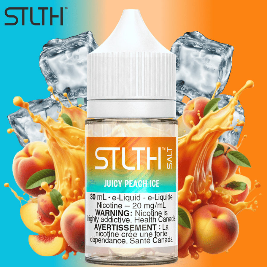 STLTH Salt - Juicy Peach Ice 30mL / 20mg Vapexcape Vape and Bong Shop Regina Saskatchewan