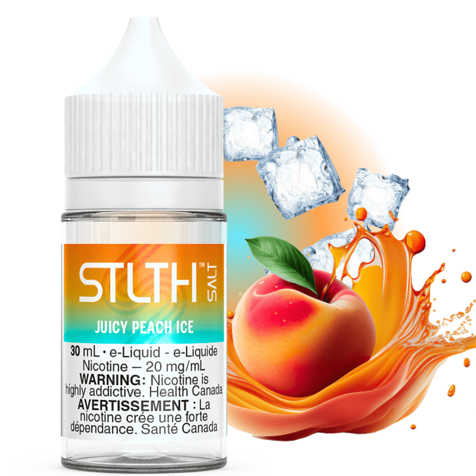 STLTH Salt - Juicy Peach Ice 30mL / 20mg Vapexcape Vape and Bong Shop Regina Saskatchewan