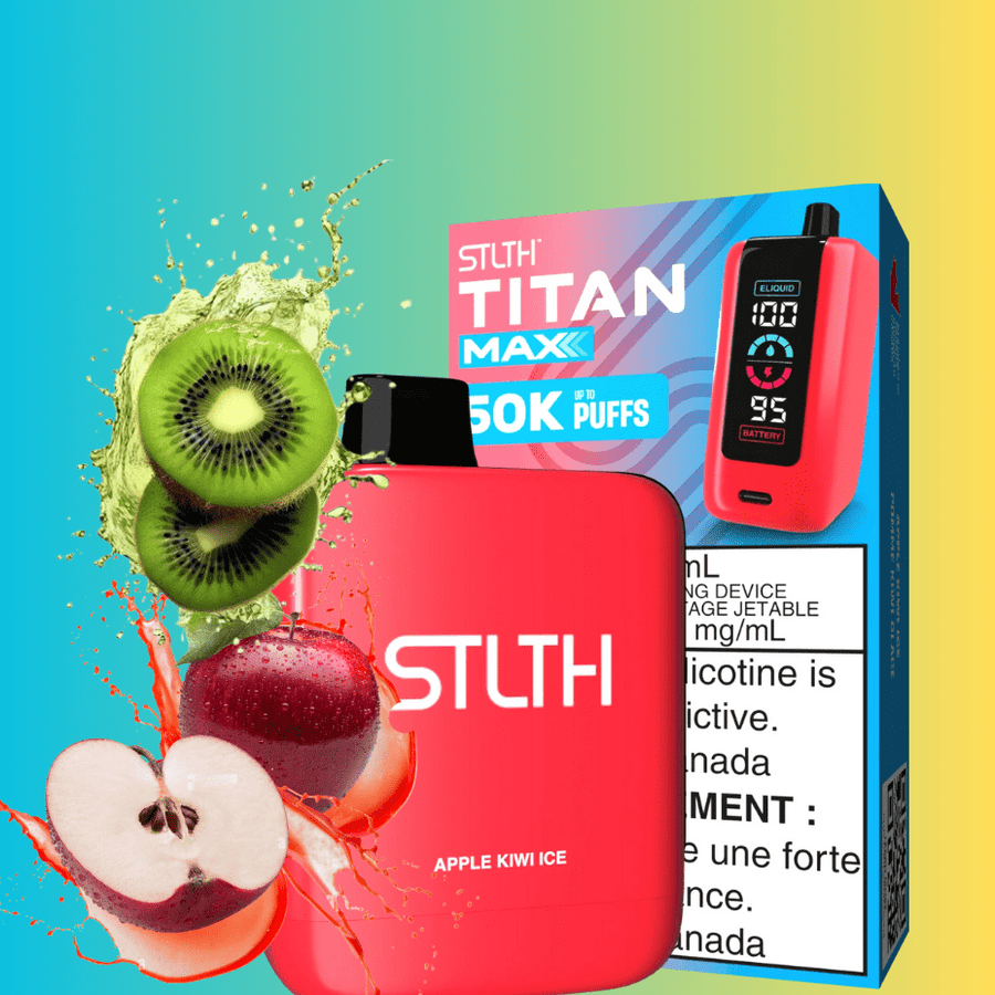 STLTH Titan Max 50k Disposable Vape-Apple Kiwi Ice 50000 Puffs Vapexcape Vape and Bong Shop Regina Saskatchewan