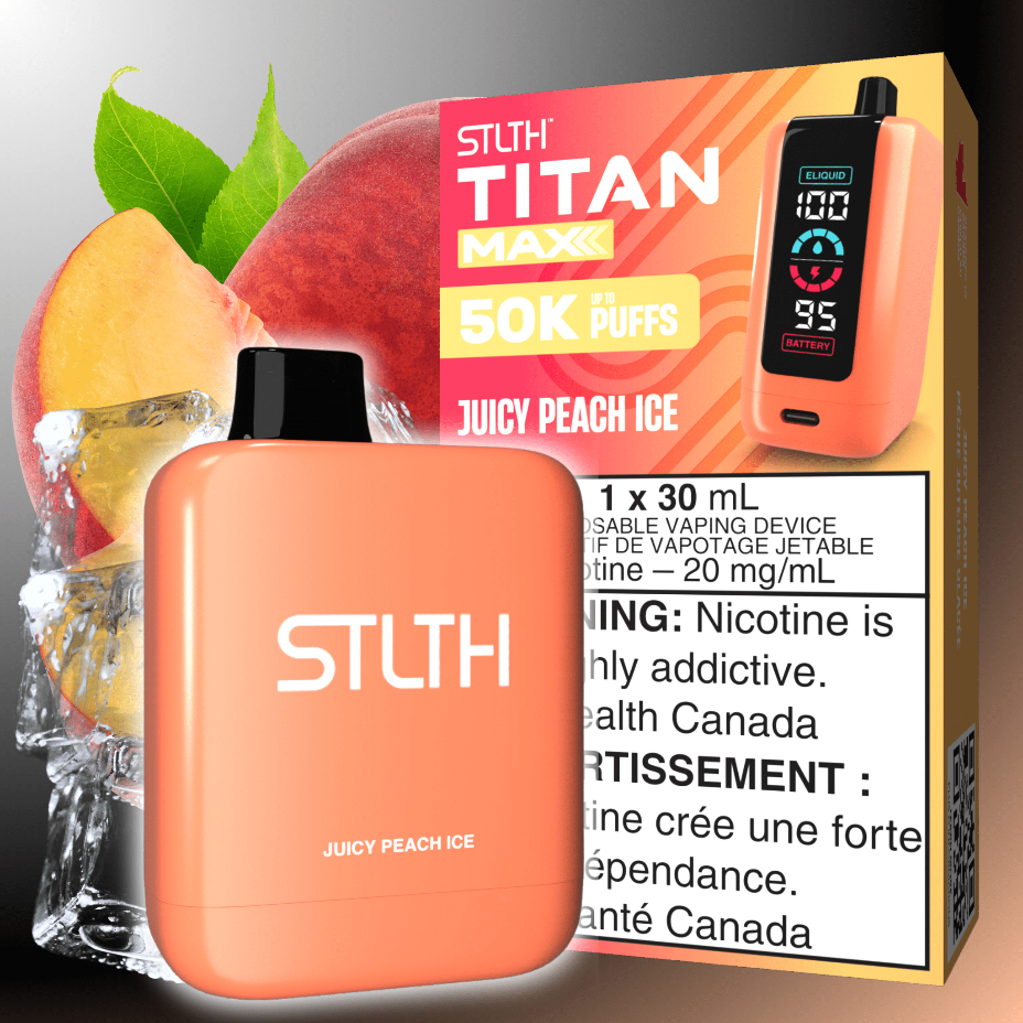 STLTH Titan Max 50k Disposable Vape-Juicy Peach Ice 50000 Puffs Vapexcape Vape and Bong Shop Regina Saskatchewan