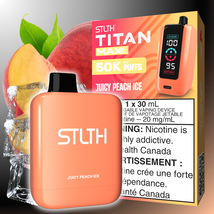 STLTH Titan Max 50k Disposable Vape-Juicy Peach Ice 50000 Puffs Vapexcape Vape and Bong Shop Regina Saskatchewan