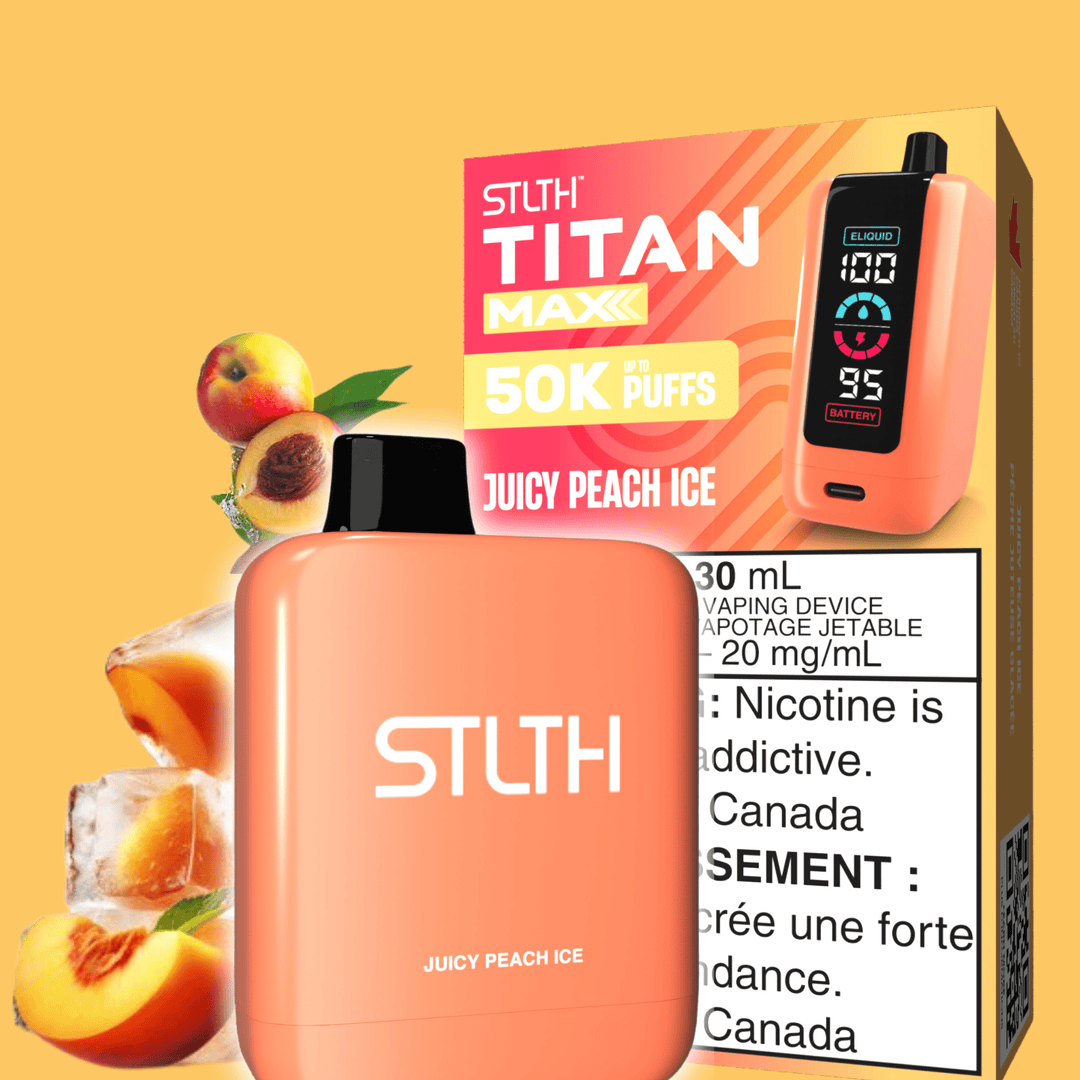 STLTH Titan Max 50k Disposable Vape-Juicy Peach Ice 50000 Puffs Vapexcape Vape and Bong Shop Regina Saskatchewan