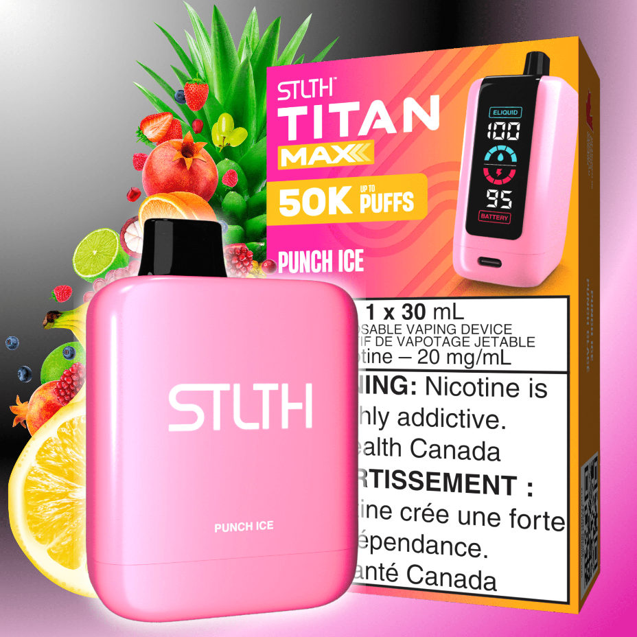 STLTH Titan Max 50k Disposable Vape-Punch Ice 50000 Puffs Vapexcape Vape and Bong Shop Regina Saskatchewan