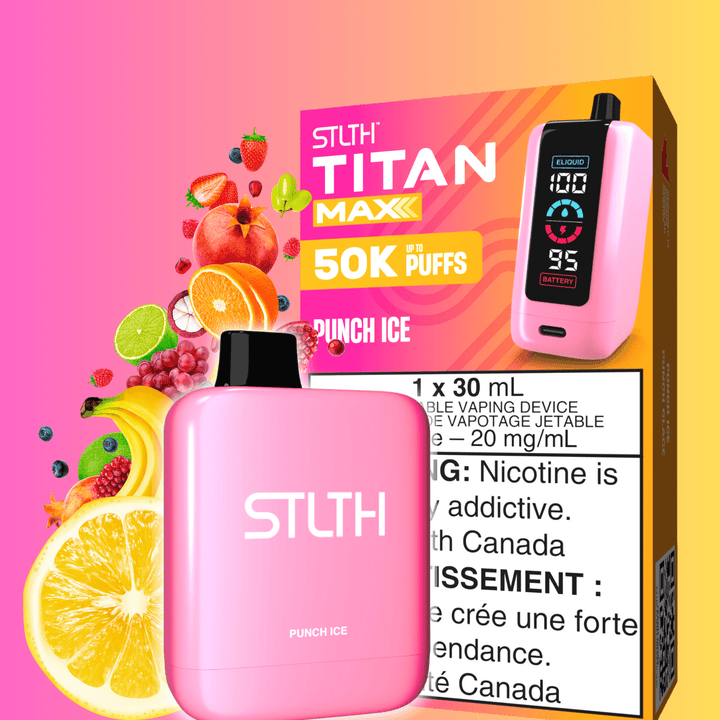 STLTH Titan Max 50k Disposable Vape-Punch Ice 50000 Puffs Vapexcape Vape and Bong Shop Regina Saskatchewan