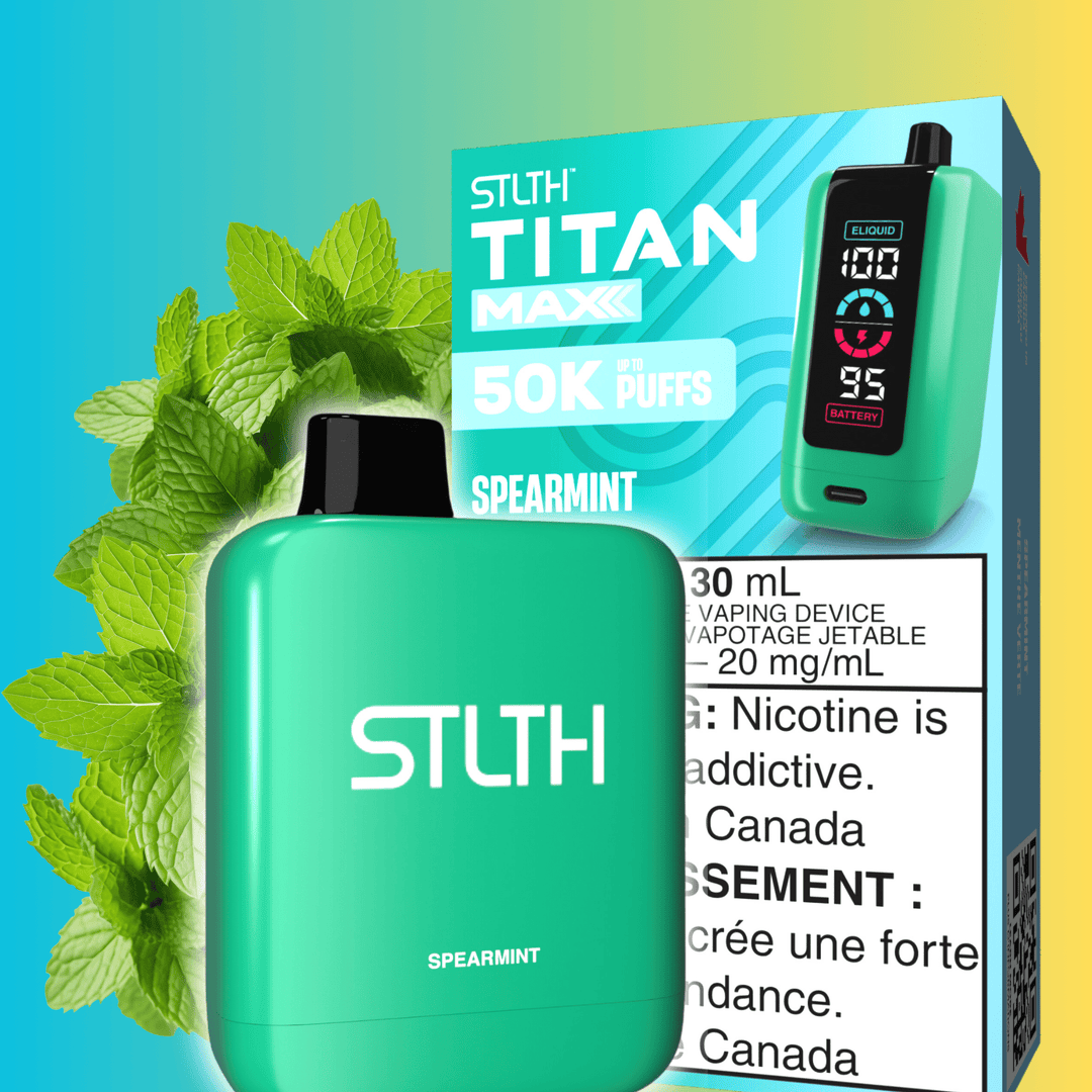 STLTH Titan Max 50k Disposable Vape-Spearmint 50000 Puffs Vapexcape Vape and Bong Shop Regina Saskatchewan