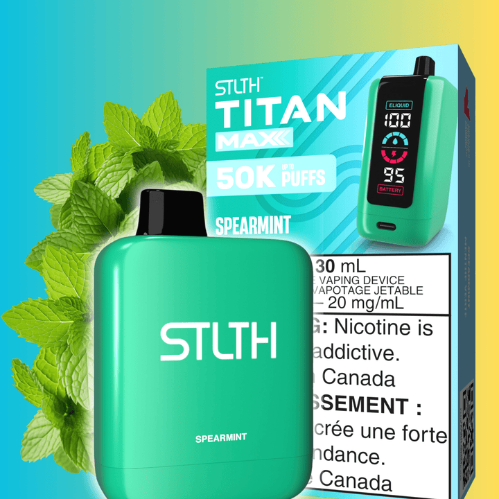 STLTH Titan Max 50k Disposable Vape-Spearmint 50000 Puffs Vapexcape Vape and Bong Shop Regina Saskatchewan