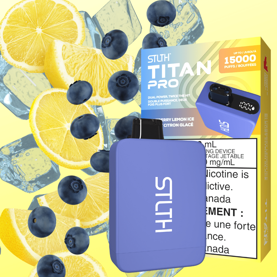 STLTH Titan Pro Disposable Vape - Blueberry Lemon Ice 20mL / 20mg Vapexcape Vape and Bong Shop Regina Saskatchewan