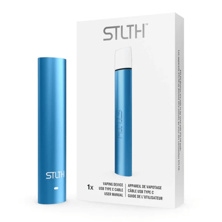 STLTH Type C Pod Device Blue Metal Vapexcape Vape and Bong Shop Regina Saskatchewan