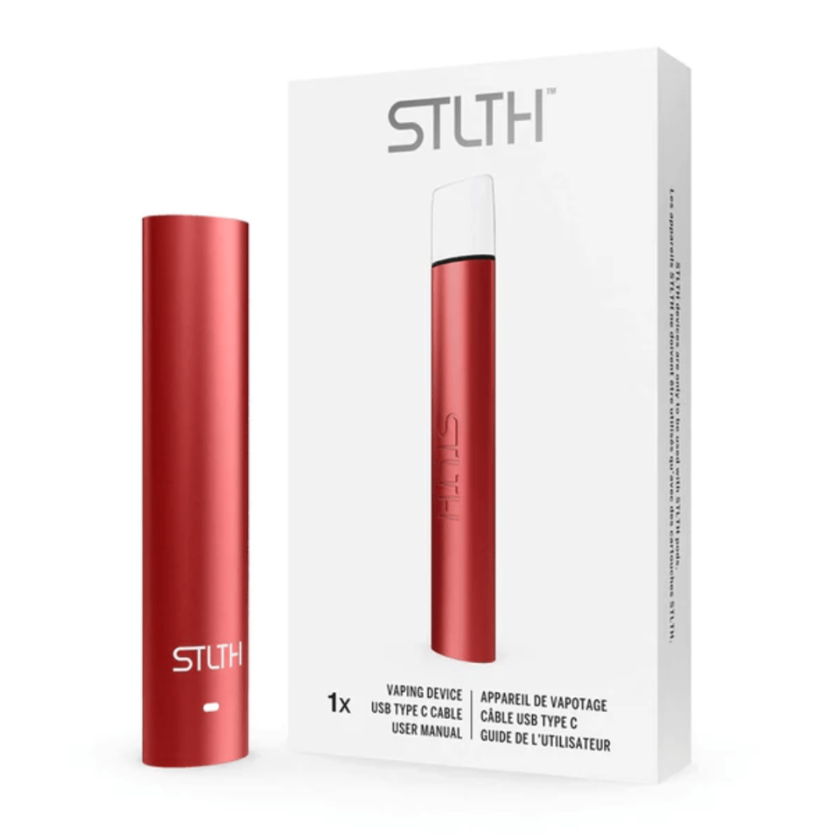 STLTH Type C Pod Device Red Metal Vapexcape Vape and Bong Shop Regina Saskatchewan