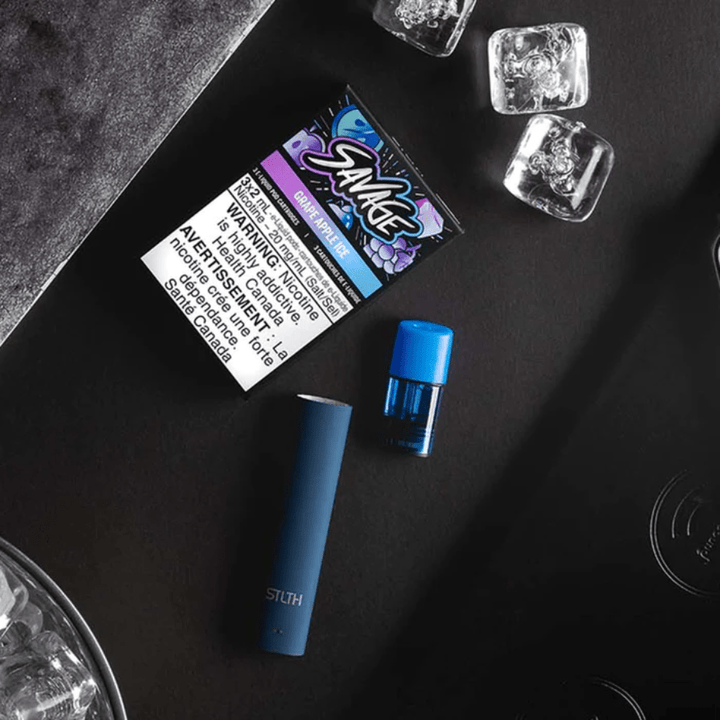 STLTH Type C Vape Device-Rubberized Navy Blue Vapexcape Vape and Bong Shop Regina Saskatchewan