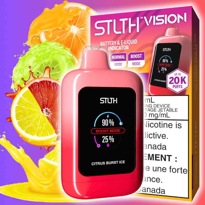 STLTH Vision 20K Disposable Vape - Citrus Burst Ice 20000 Puffs / 20mg Vapexcape Vape and Bong Shop Regina Saskatchewan