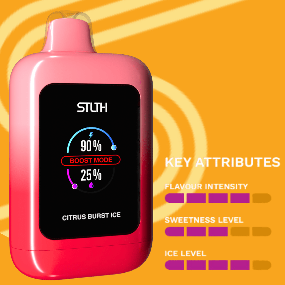 STLTH Vision 20K Disposable Vape - Citrus Burst Ice 20000 Puffs / 20mg Vapexcape Vape and Bong Shop Regina Saskatchewan